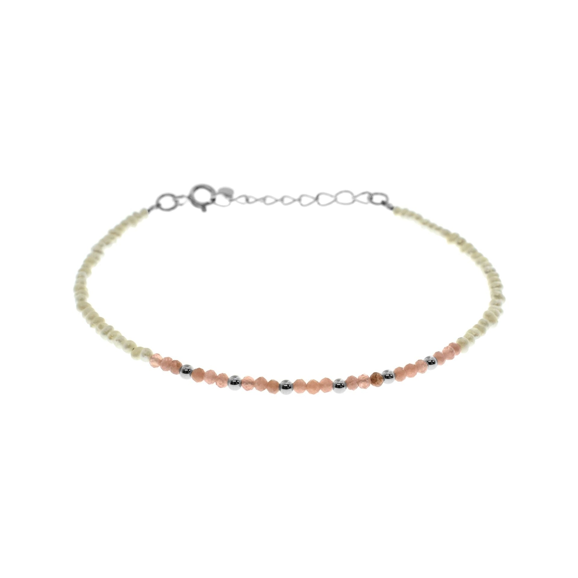 Avianna rhodonite & pearl bracelet