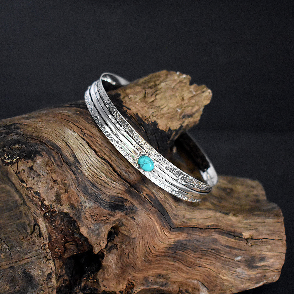Catalina turquoise triple spinner bangle