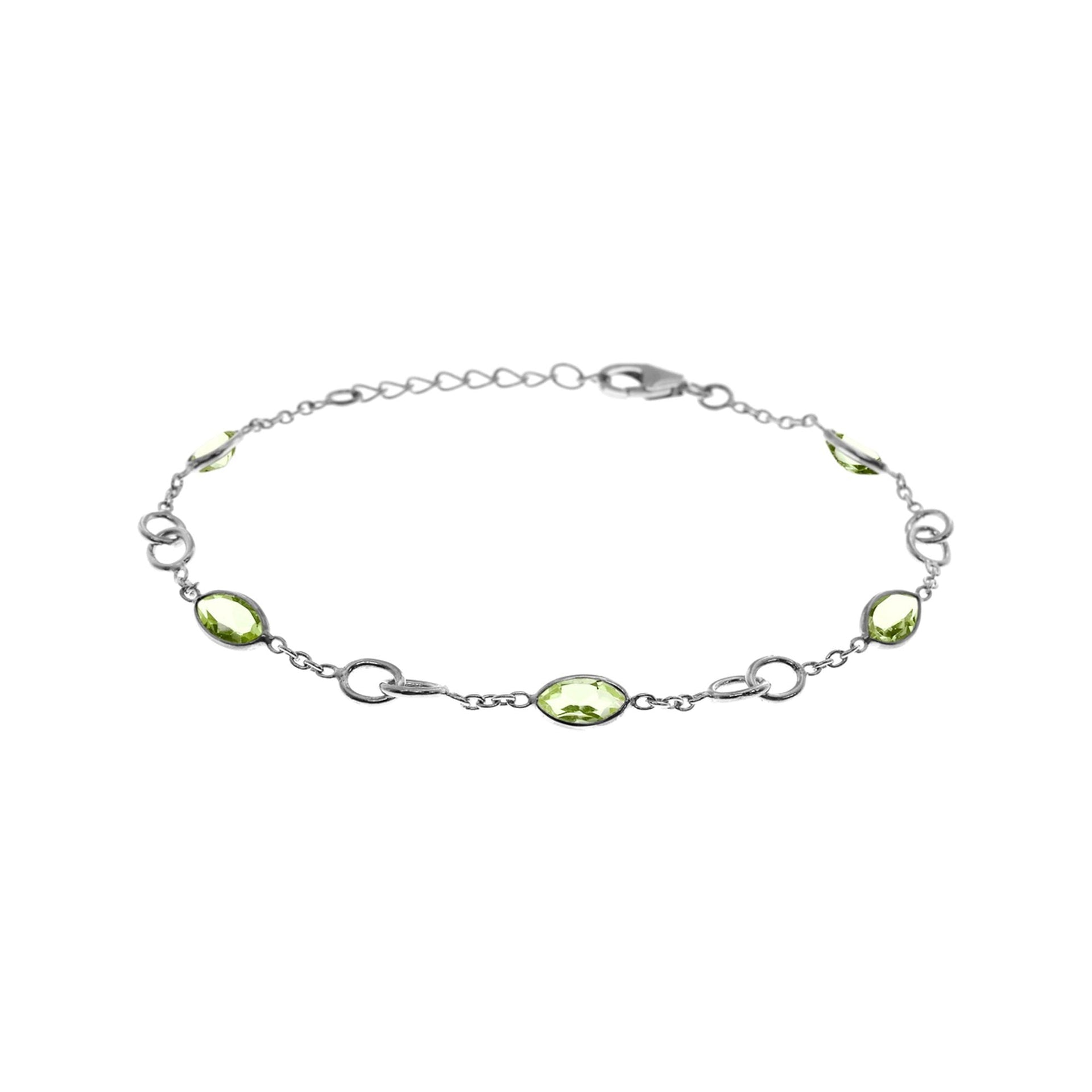 Bridget marquis peridot double loop bracelet