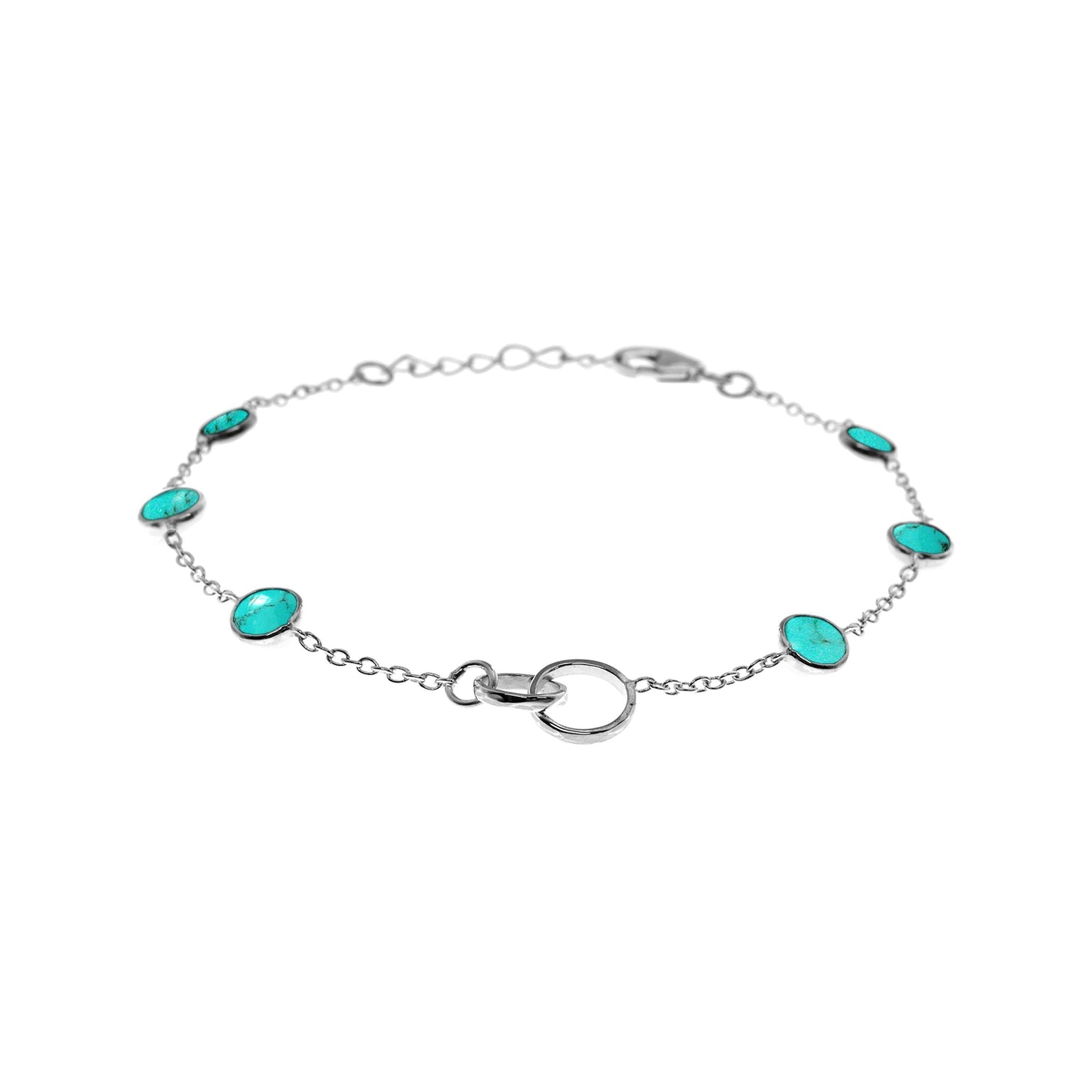 Bridget turquoise double centre link bracelet