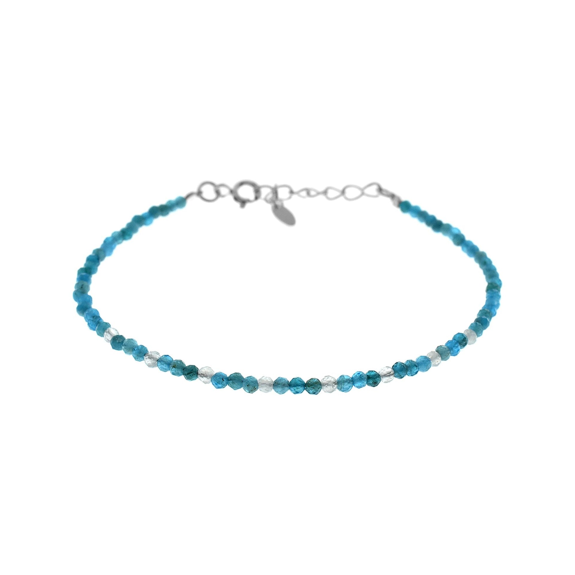 Avianna apatite & rainbow moonstone bead bracelet