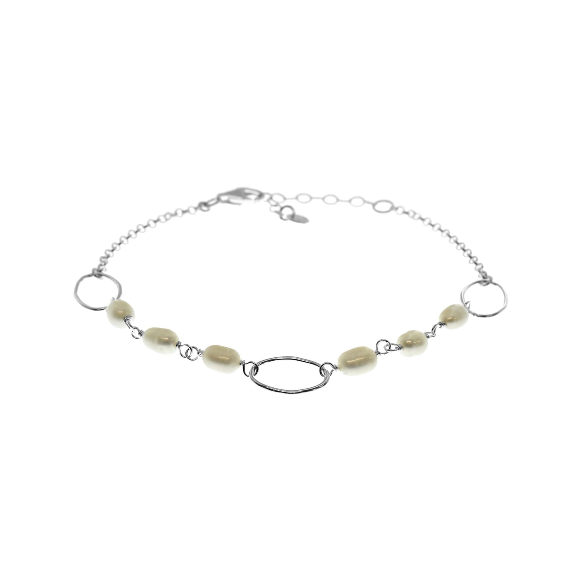 Elsie loop linked & pearl bracelet
