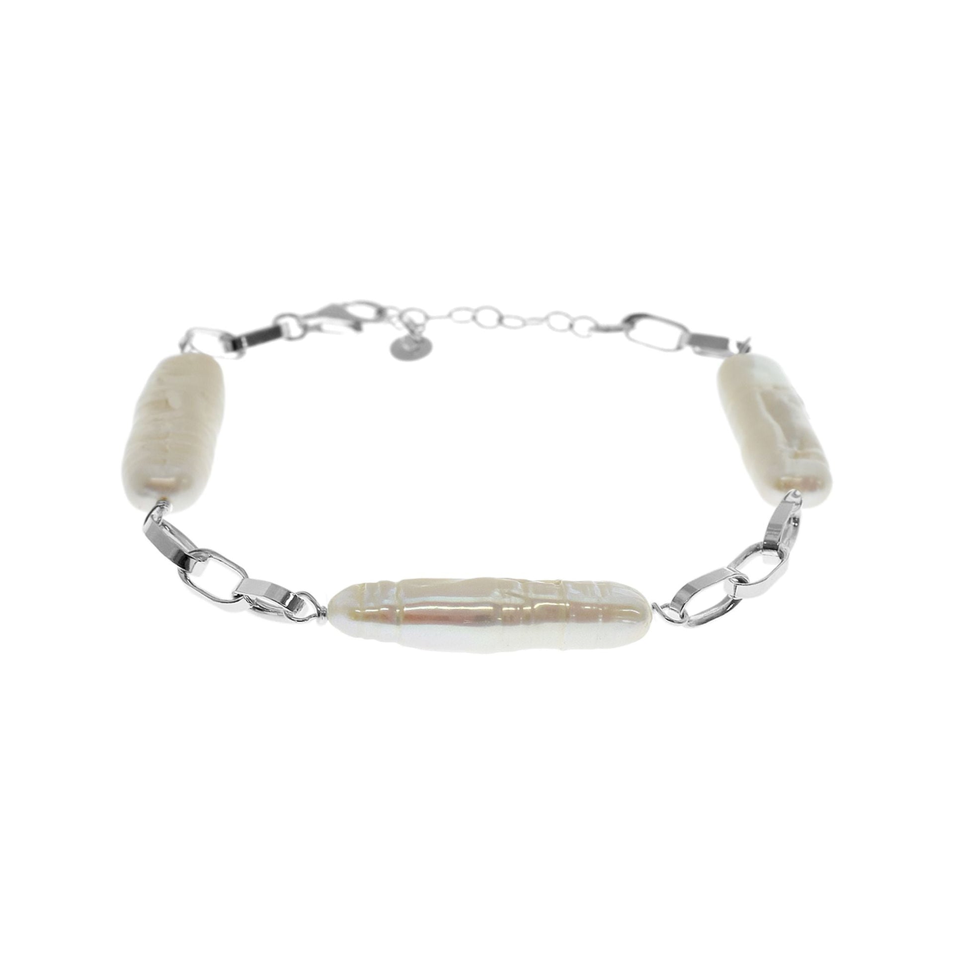 Elsie biwa pearl & link bracelet