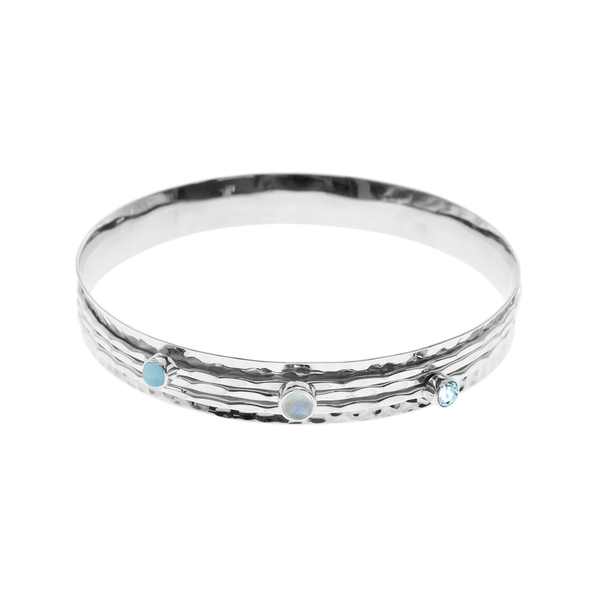 Catalina spinner bangle with light blues