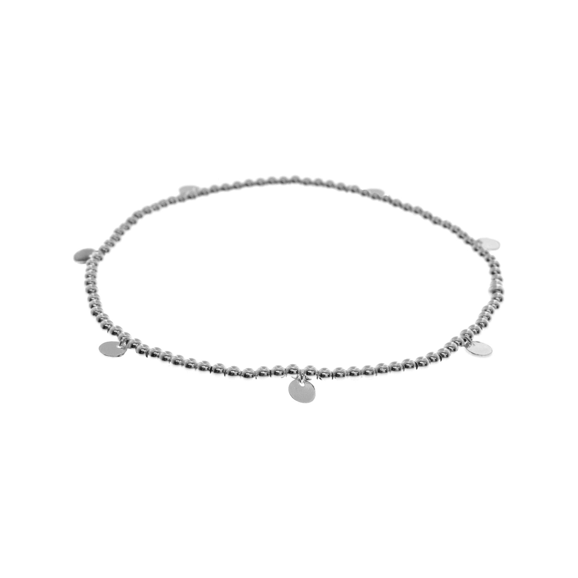Lara stretch bracelet with disc charms