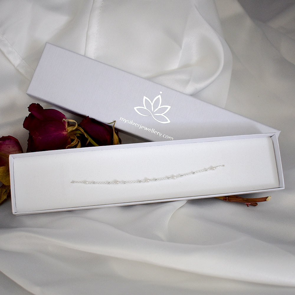 Elsie fresh water pearl ball chain bracelet