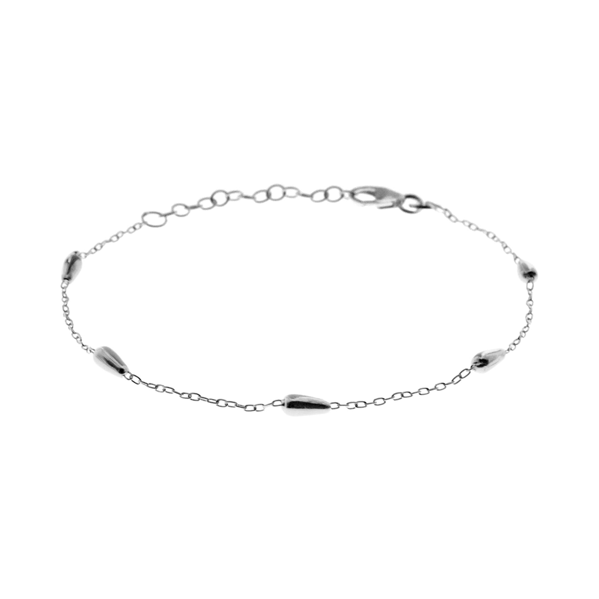 Bria delicate chain bracelet with silver droplets