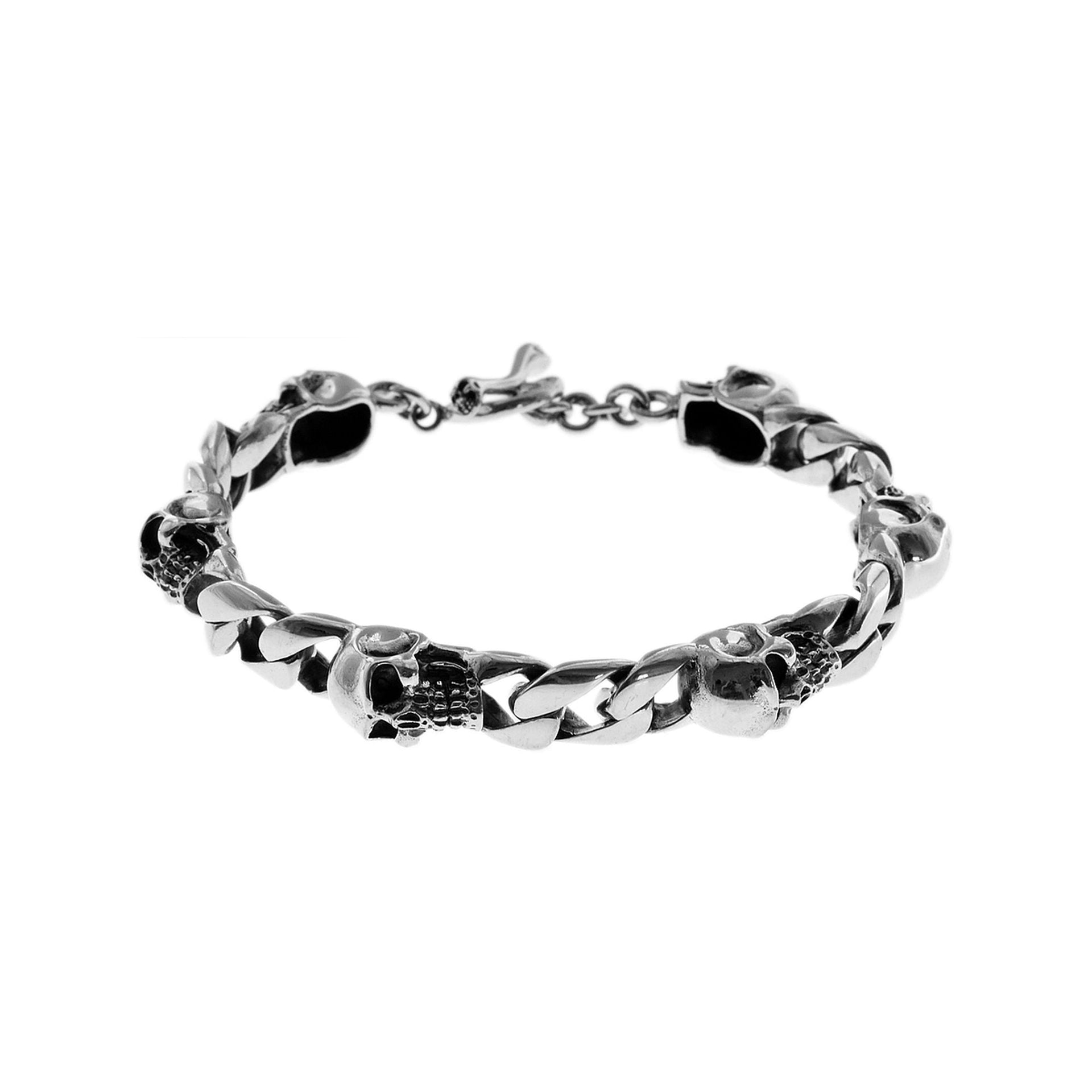 Harley six skull bracelet