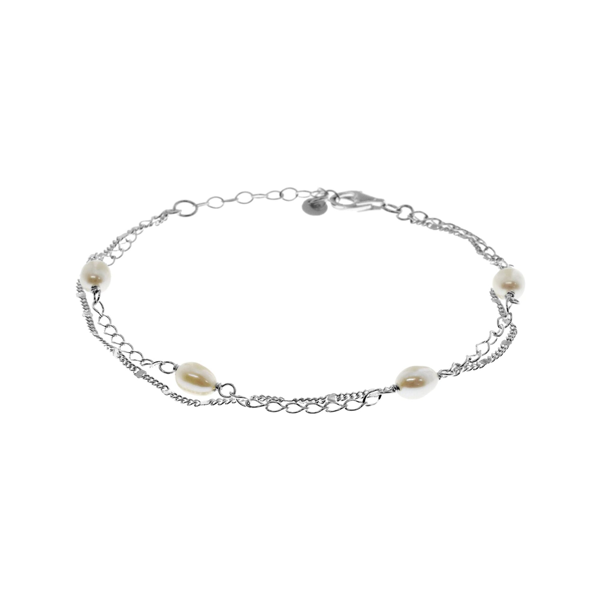 Martha double chain pearl bracelet