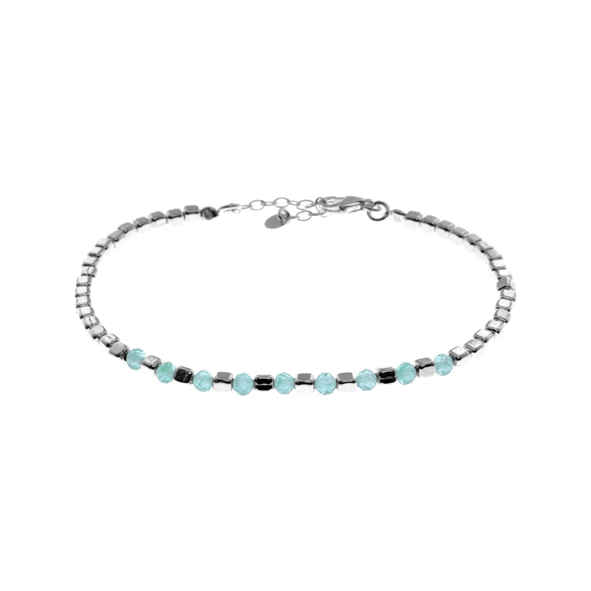 Sophia square amazonite centre clasped bracelet