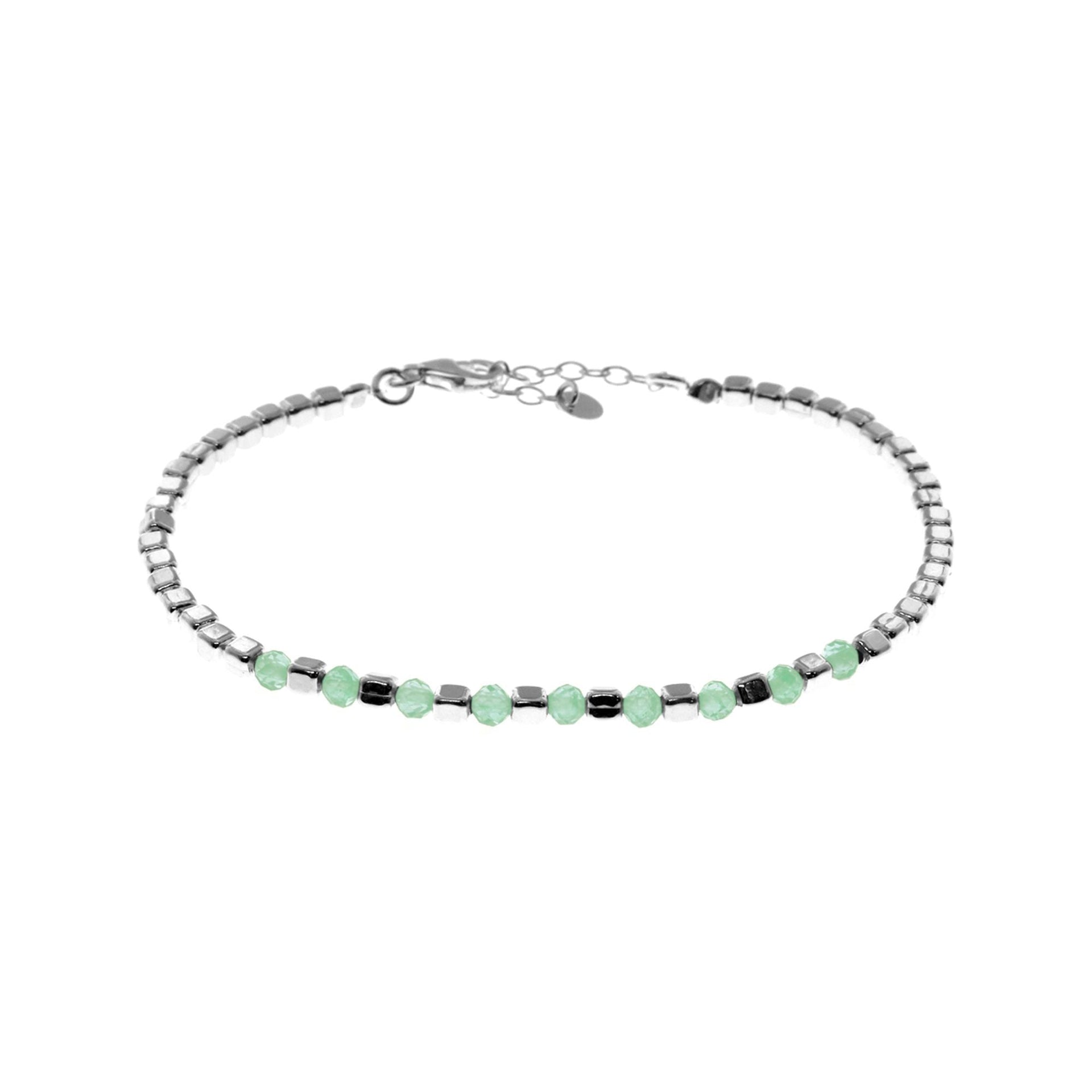 Sophia square chrysoprase centre clasped bracelet