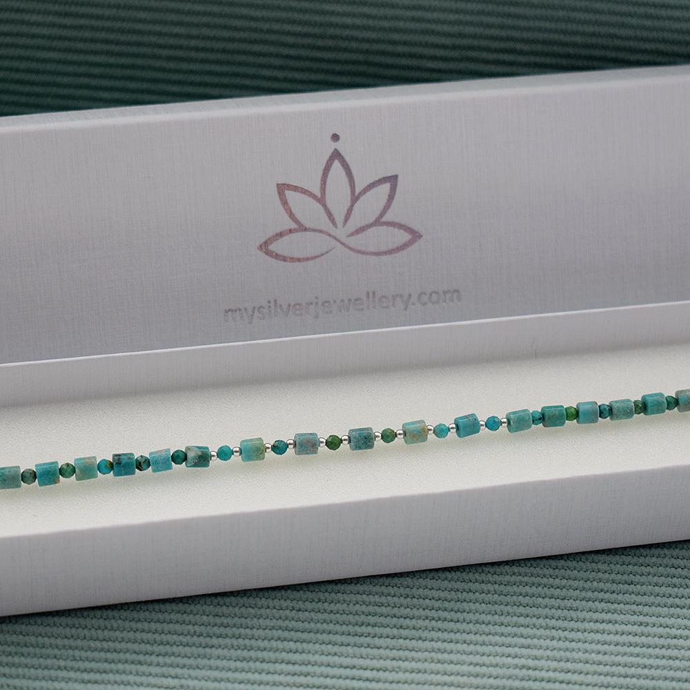 Jaelyn turquoise cylinder bracelet
