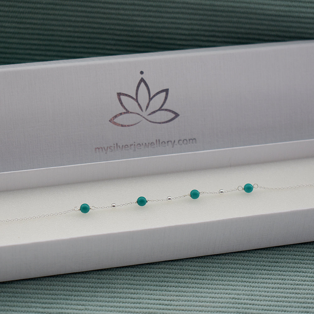 Jaelyn turquoise satellite station bracelet