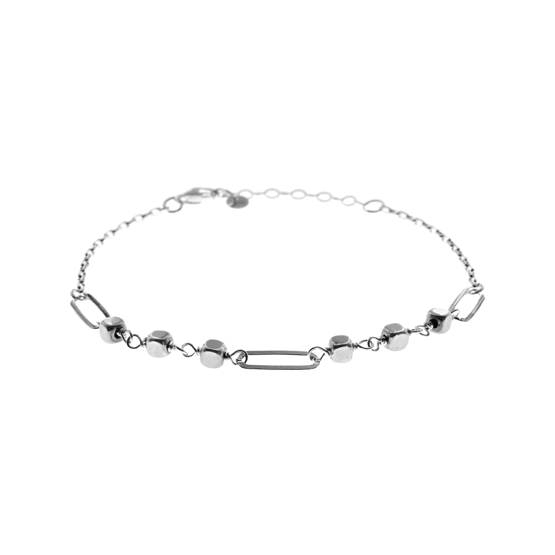 Jaelyn cube hematite bracelet