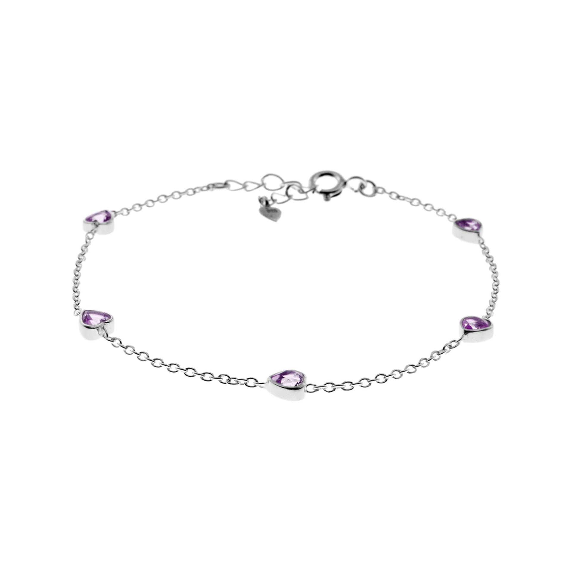 Samira amethyst heart bracelet