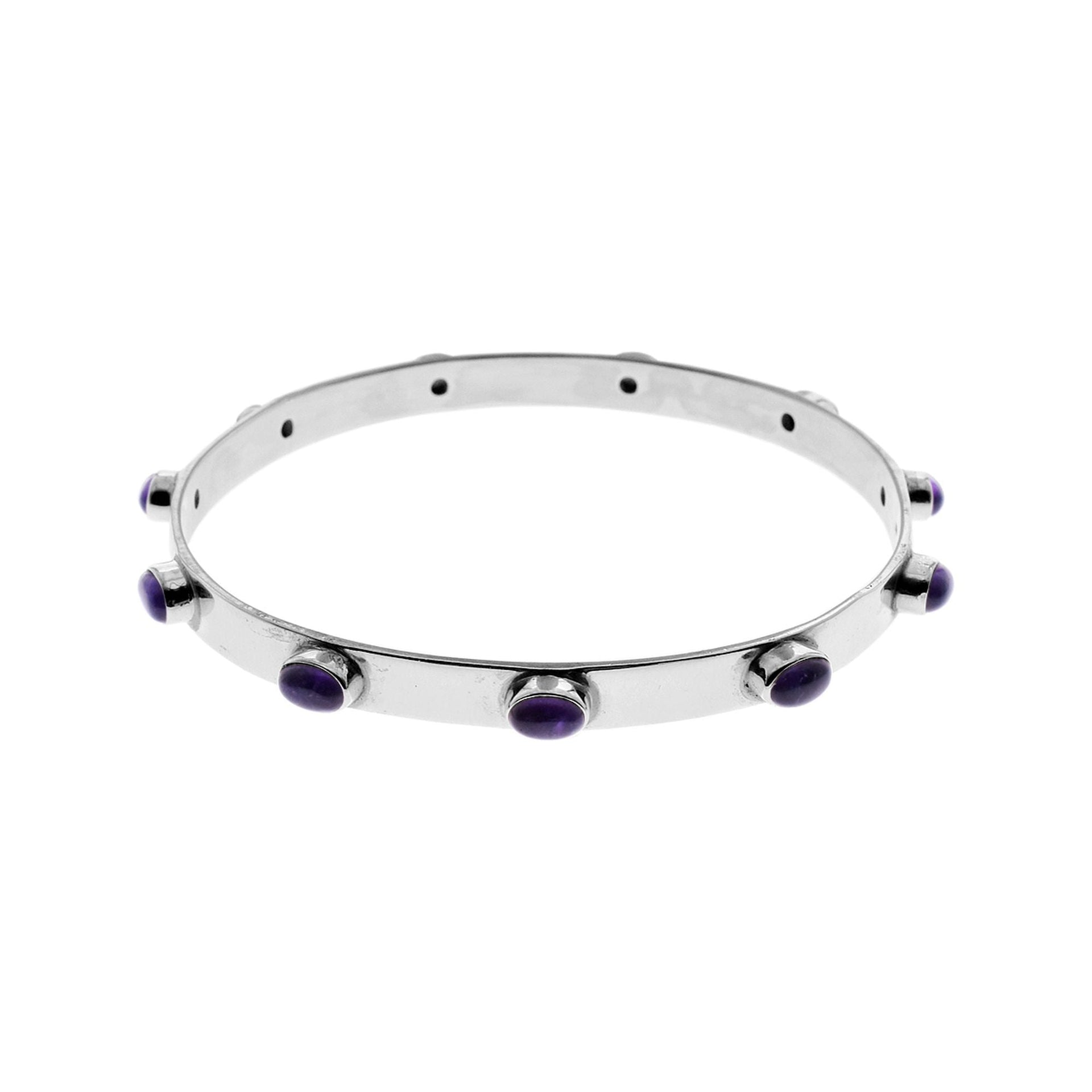 Chloe multi-stone amethyst bangle