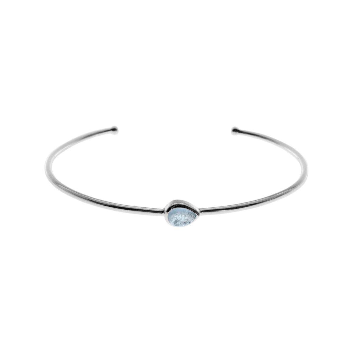 Bridget teardrop aquamarine bangle