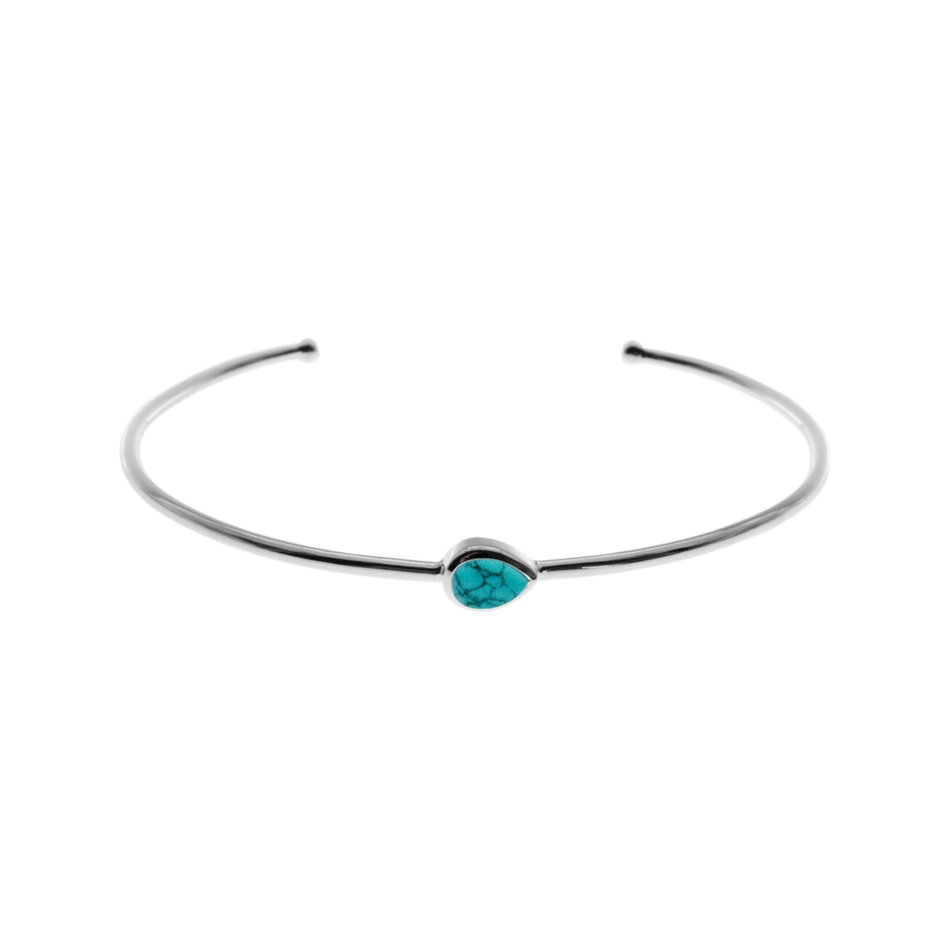 Bridget teardrop turquoise bangle