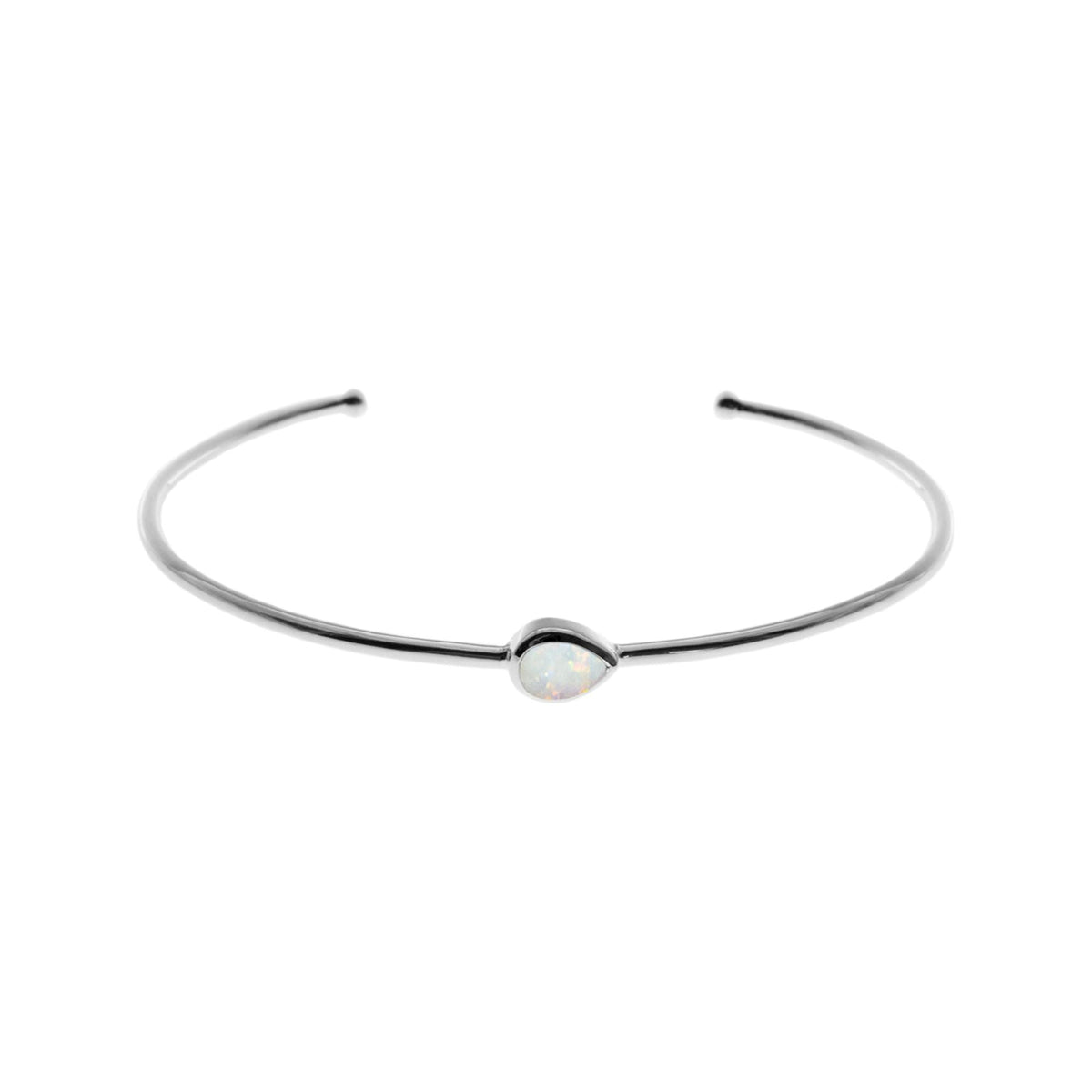 Bridget teardrop white opalique bangle
