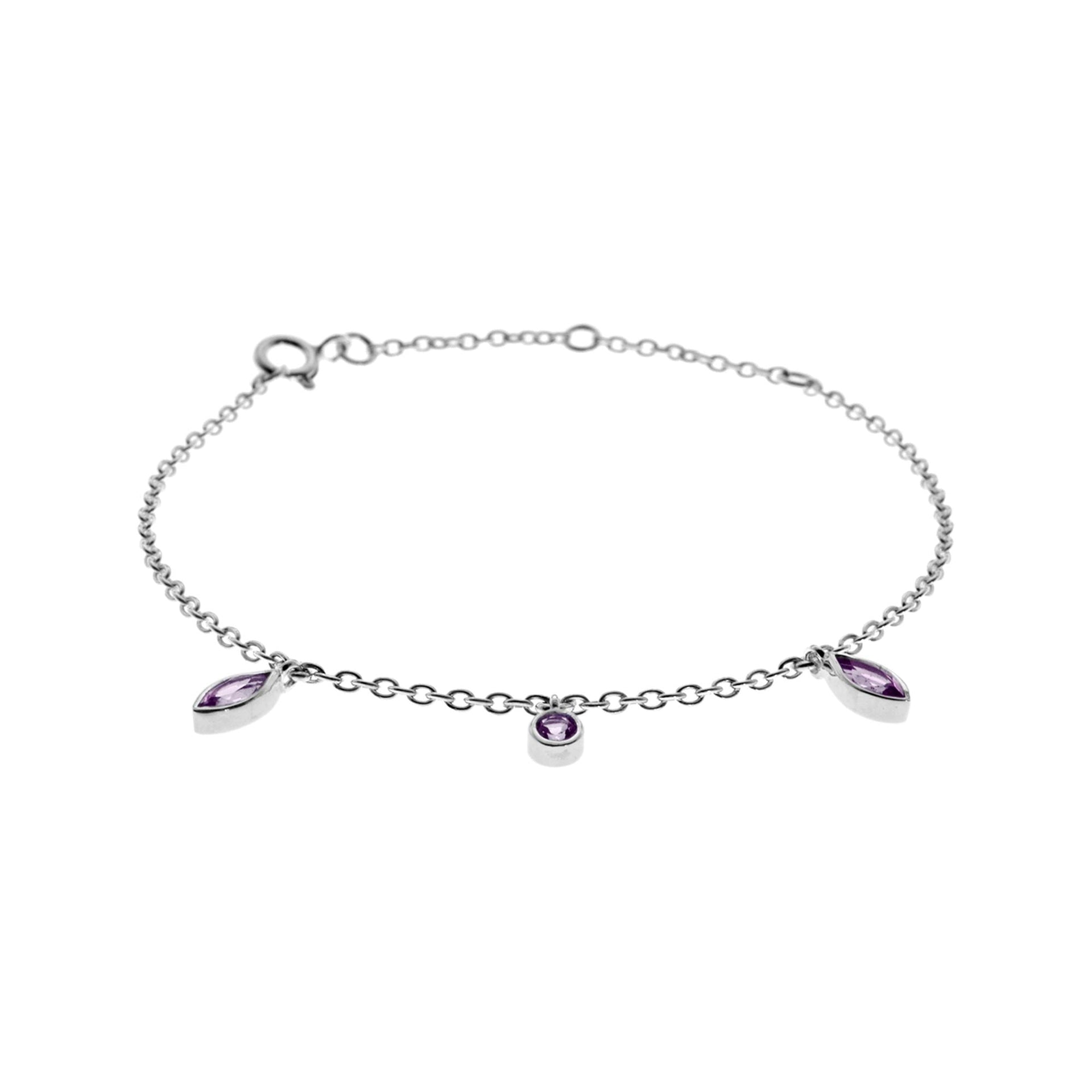 Bridget marquis & round amethyst bracelet