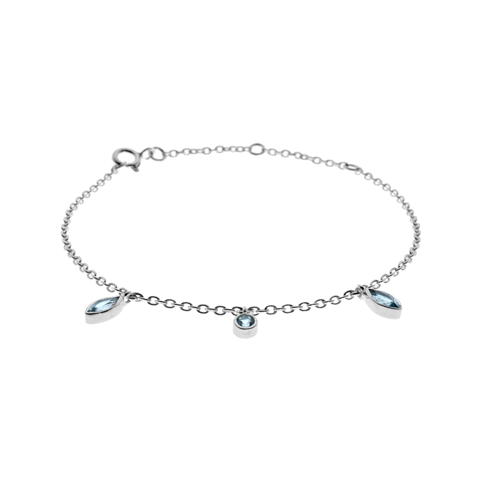 Bridget marquis & round blue topaz bracelet