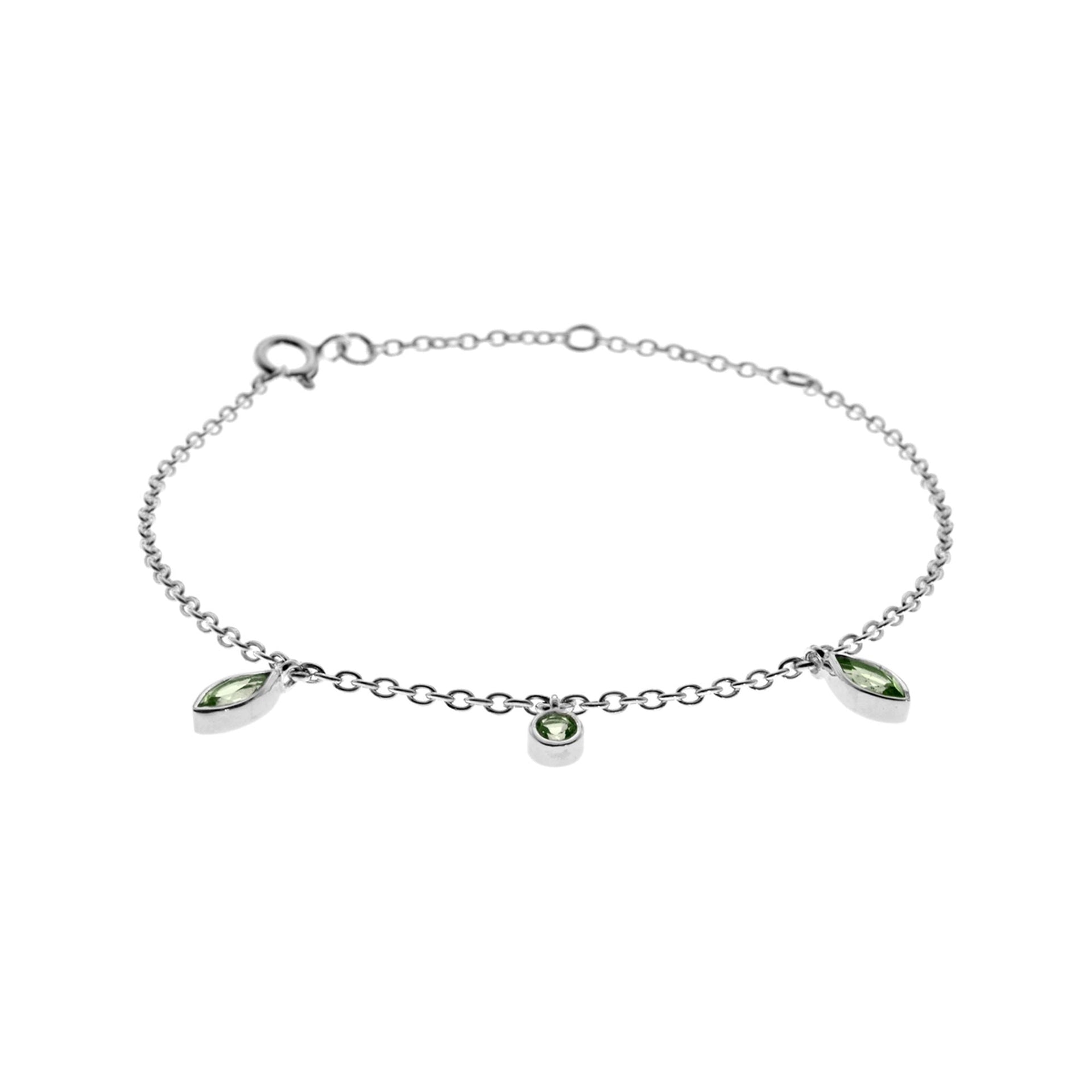 Bridget marquis & round peridot bracelet
