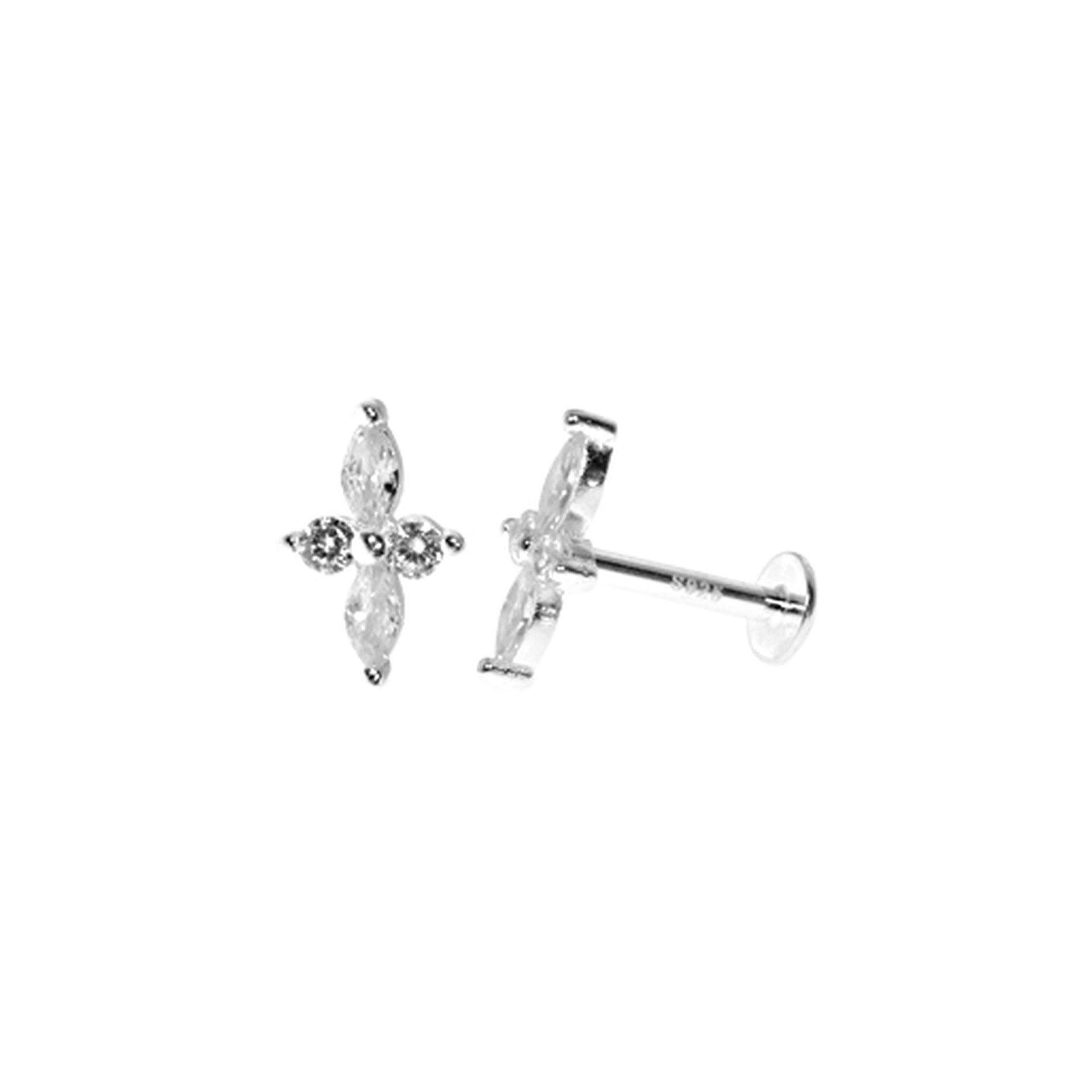 Zara petal cross stud