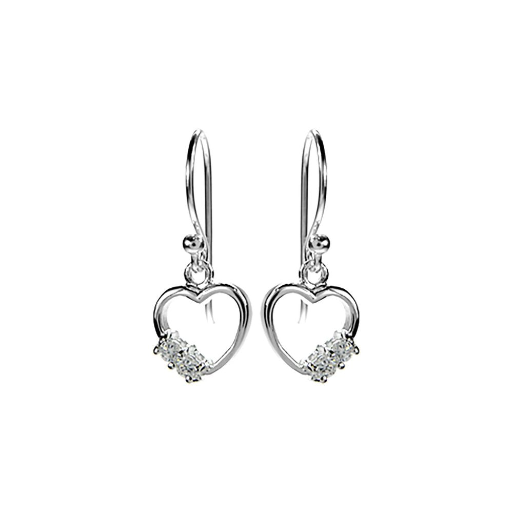 Carrie heart outline earrings