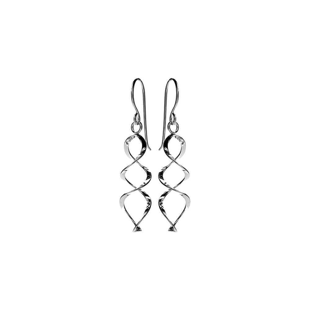 Phoebe flat double helix earrings