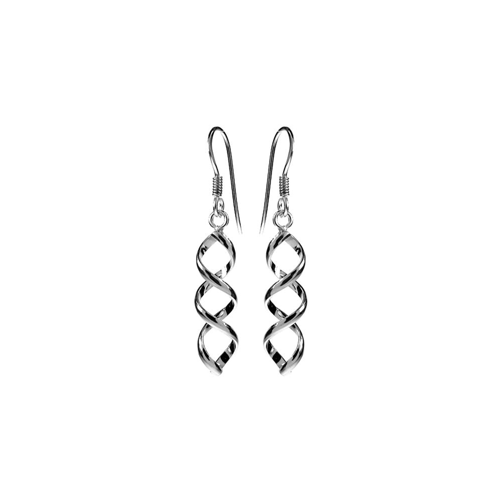 Phoebe convex double helix earrings
