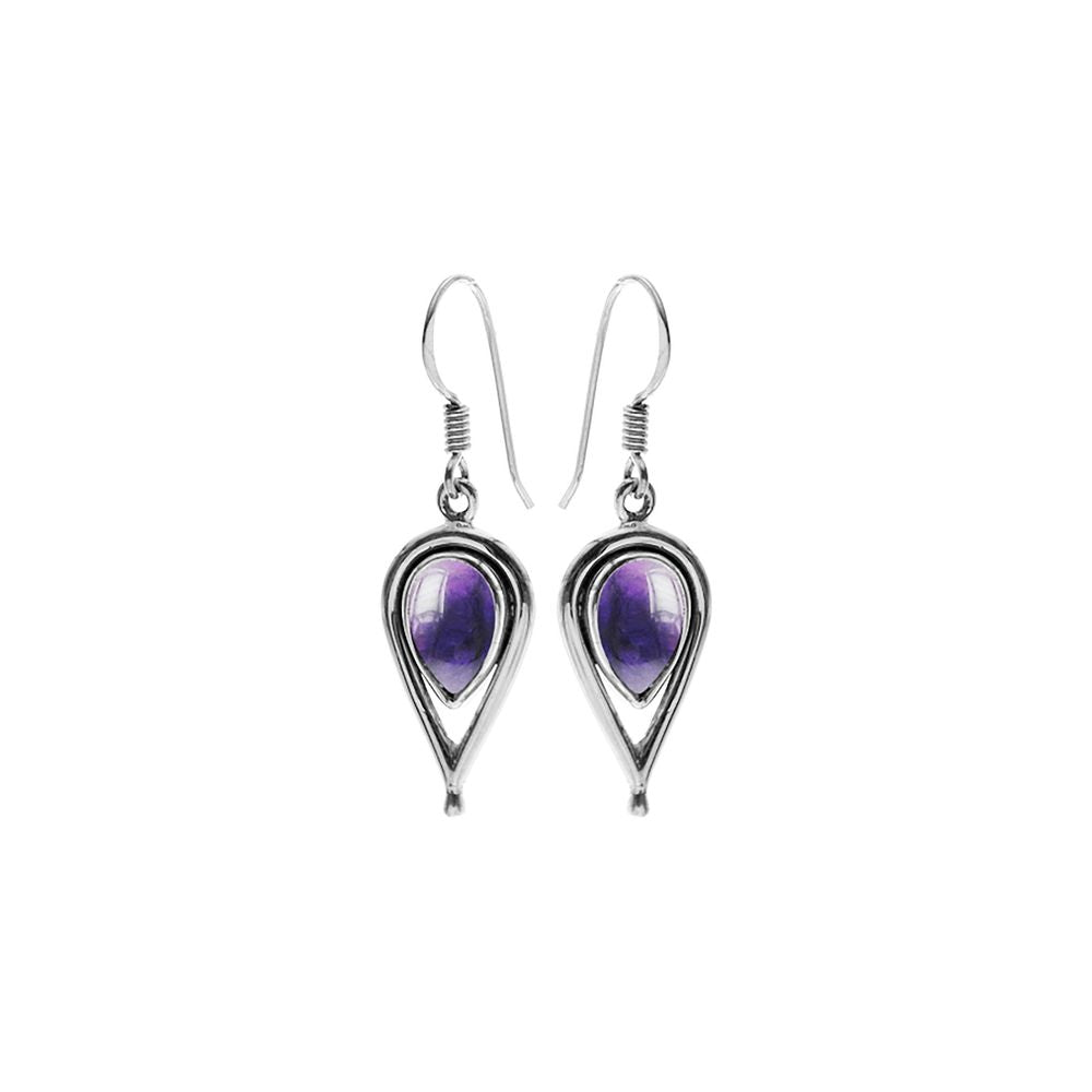 Amy amethyst teardrop earrings