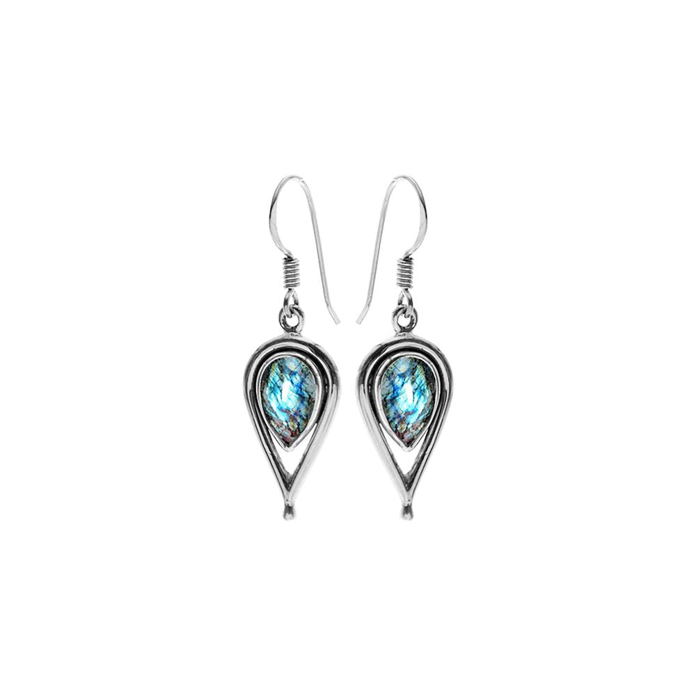 Amy labradorite teardrop earrings