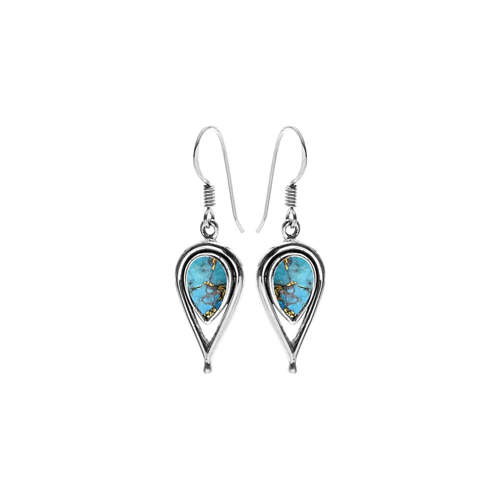 Amy blue mohave teardrop earrings
