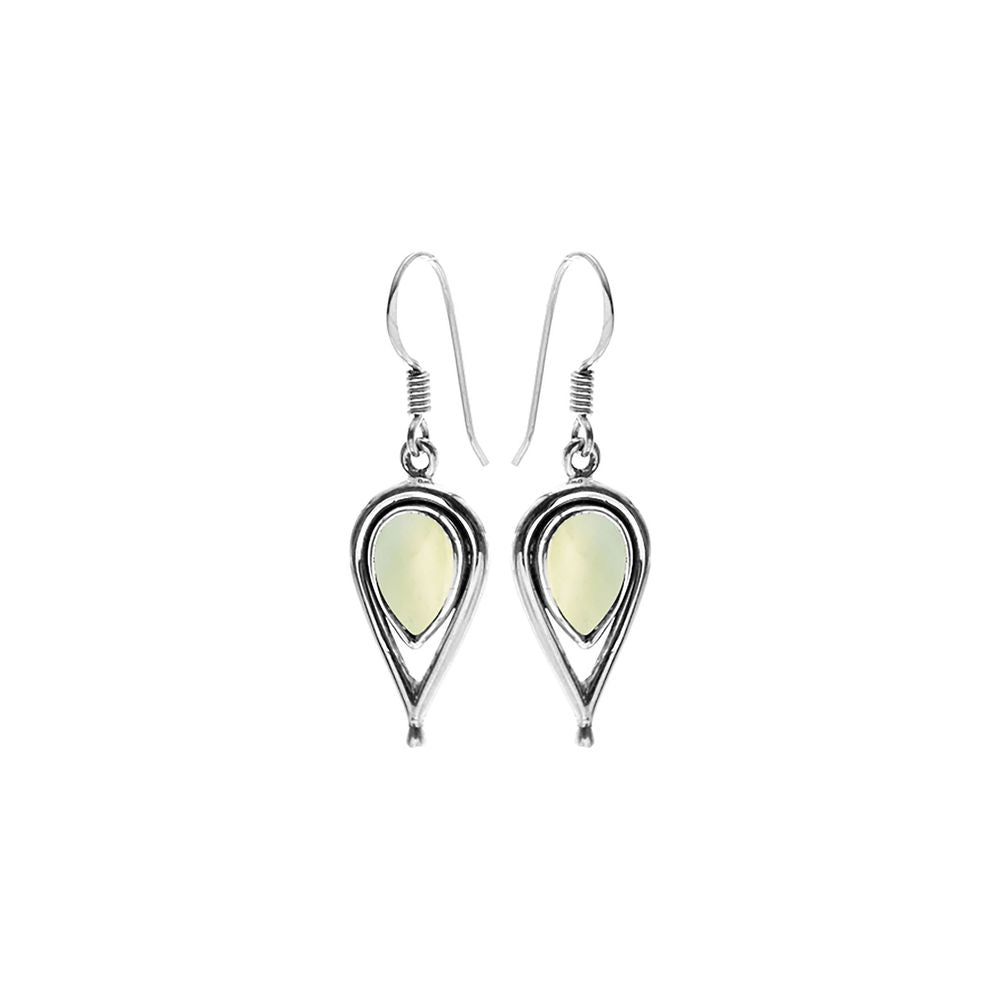 Amy prehnite teardrop earrings