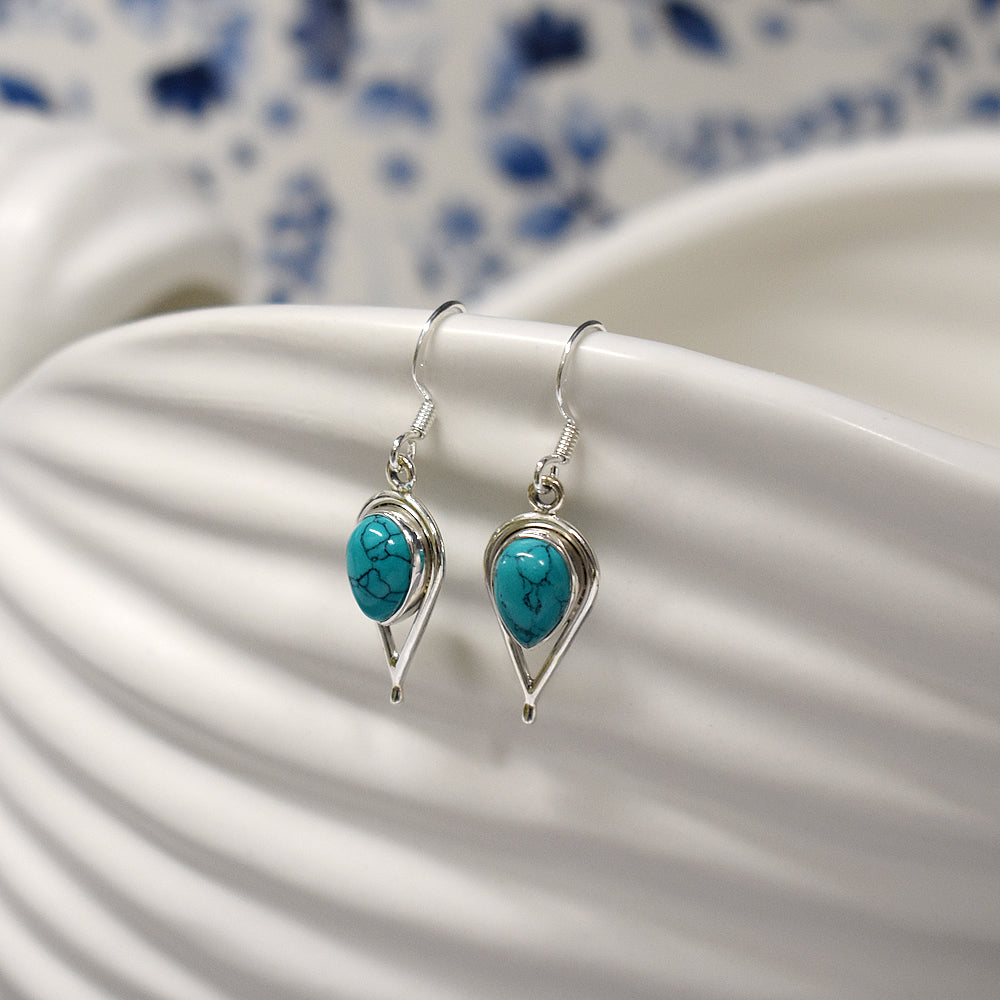 Amy turquoise teardrop earrings