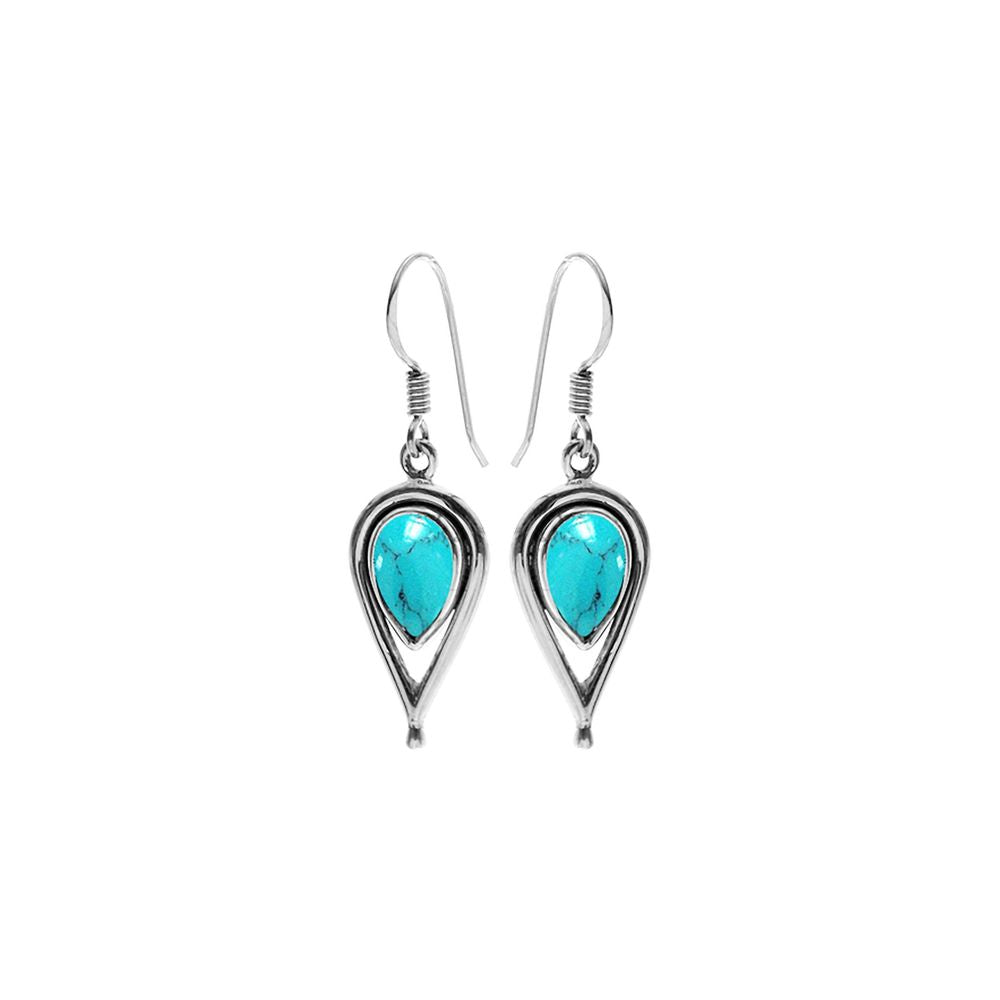 Amy turquoise teardrop earrings