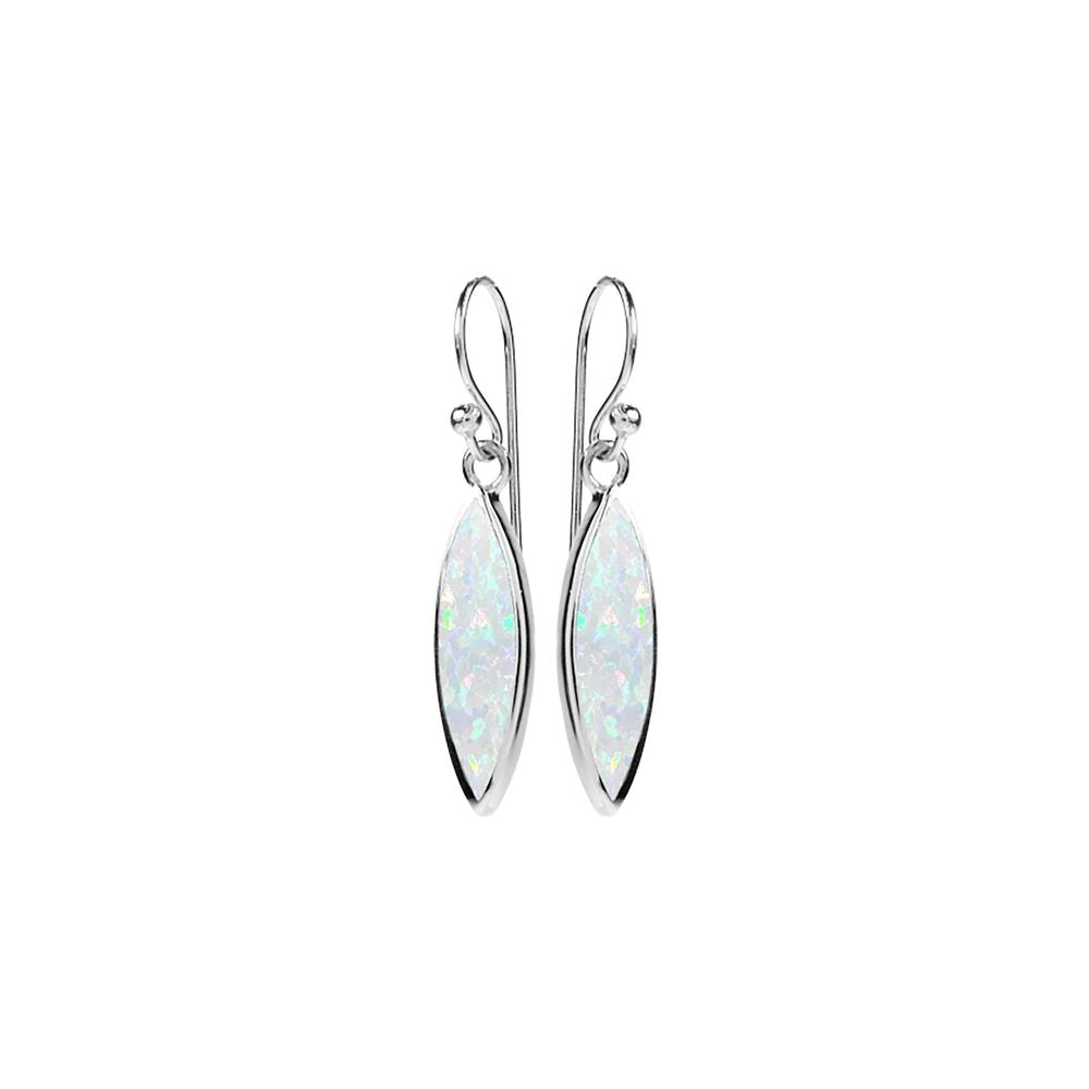 Diana marquis white opal earrings