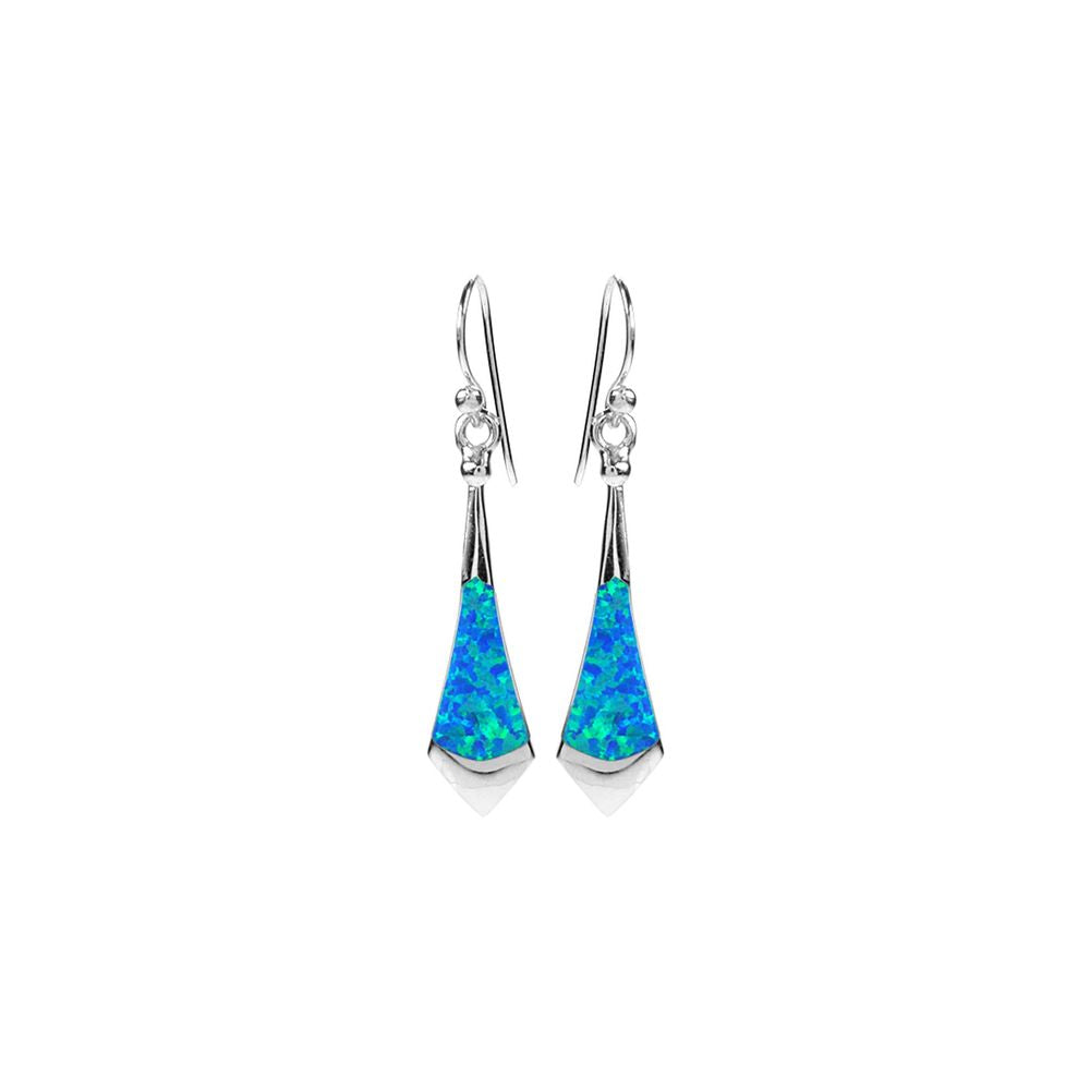 Celeste kite blue opal earrings
