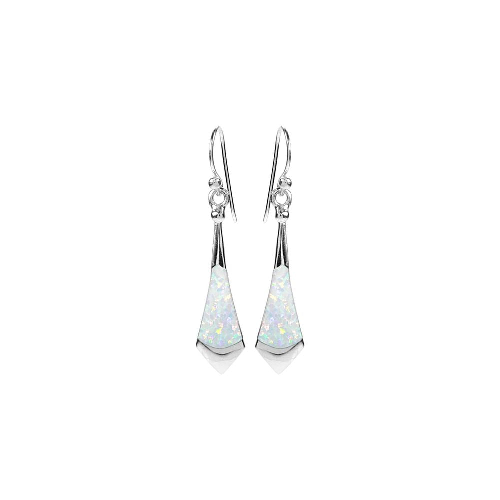Celeste kite white opal earrings