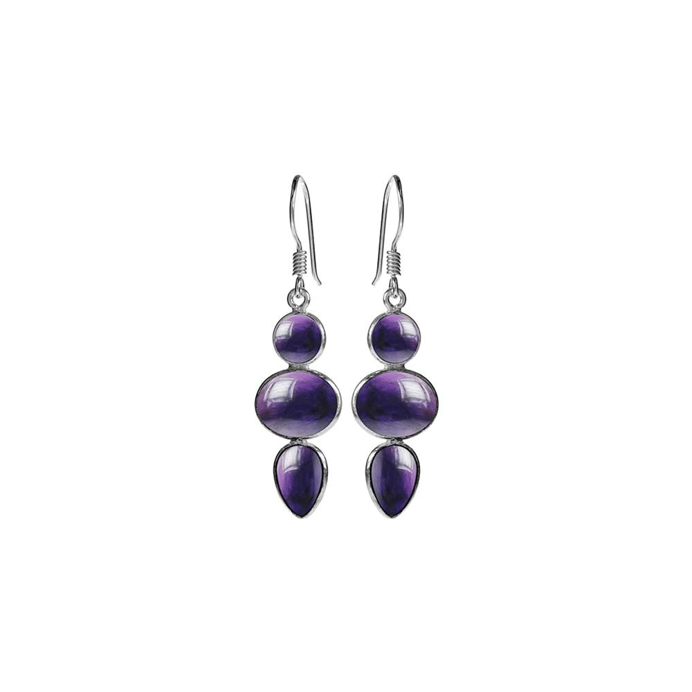 Bridget mixed shapes amethyst earrings
