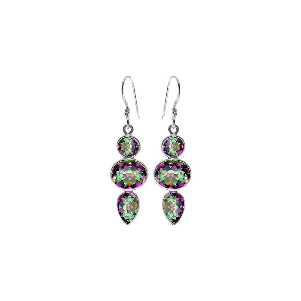 Bridget mixed shapes mystic topaz earrings