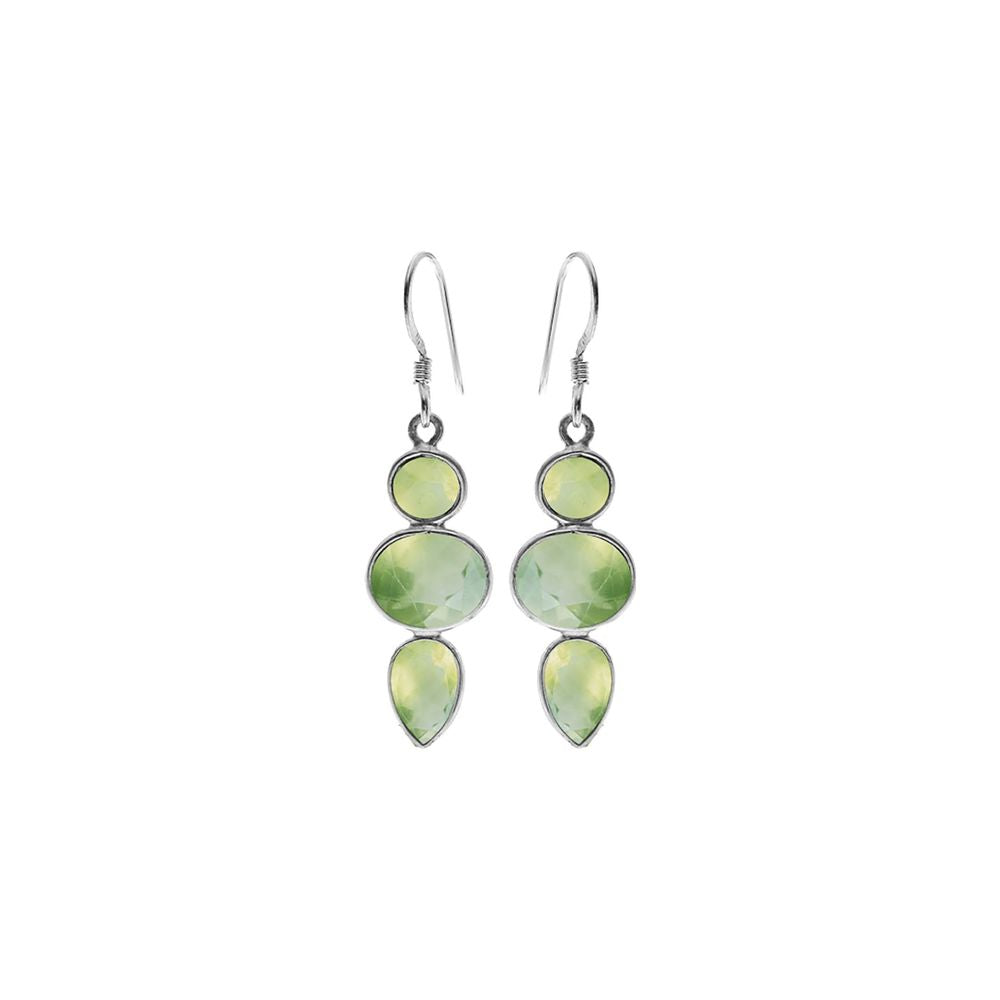 Bridget mixed shapes prehnite earrings
