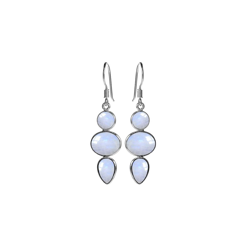 Bridget mixed shapes moonstone earrings