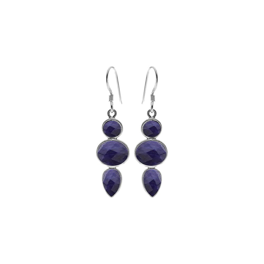 Bridget mixed shapes sapphire quartz earrings