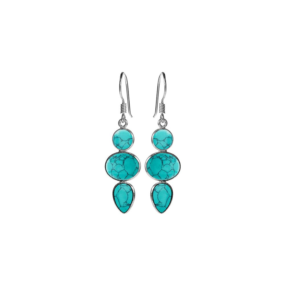 Bridget mixed shapes turquoise earrings