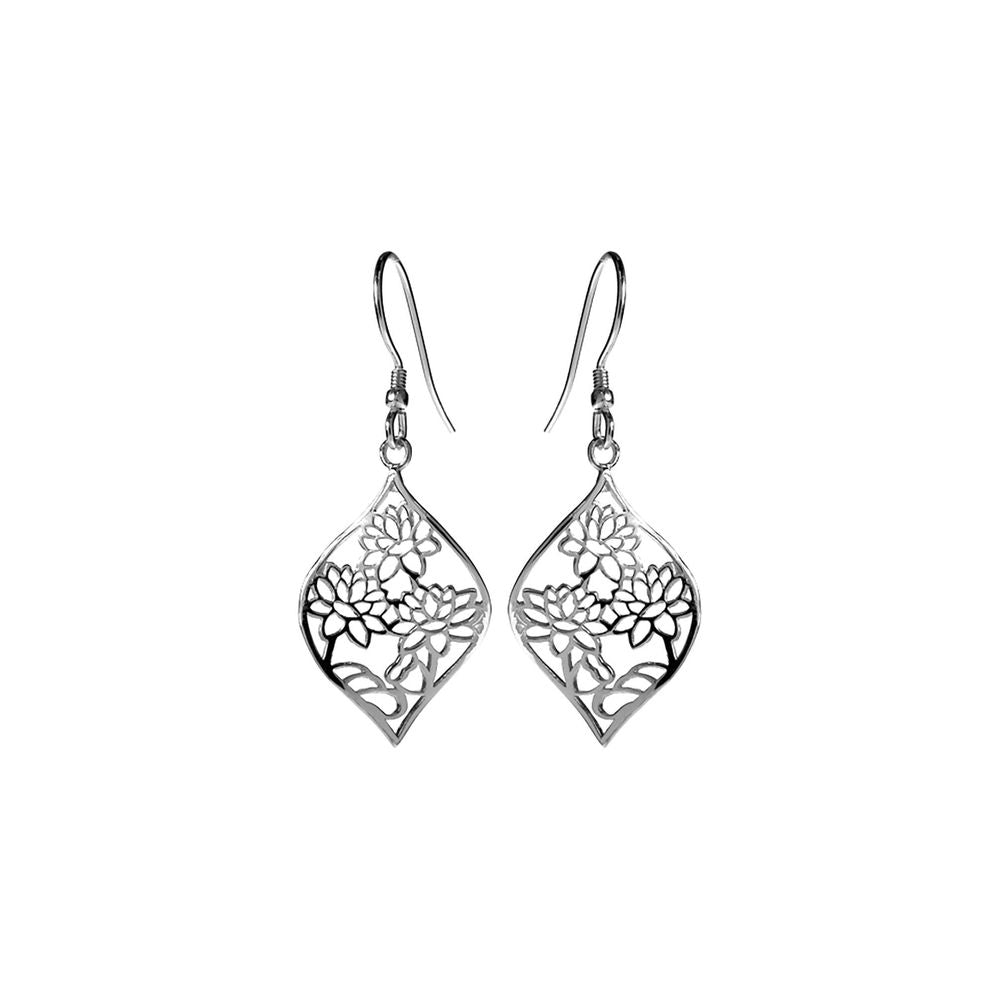 Dahna flower leaf shaped earrings