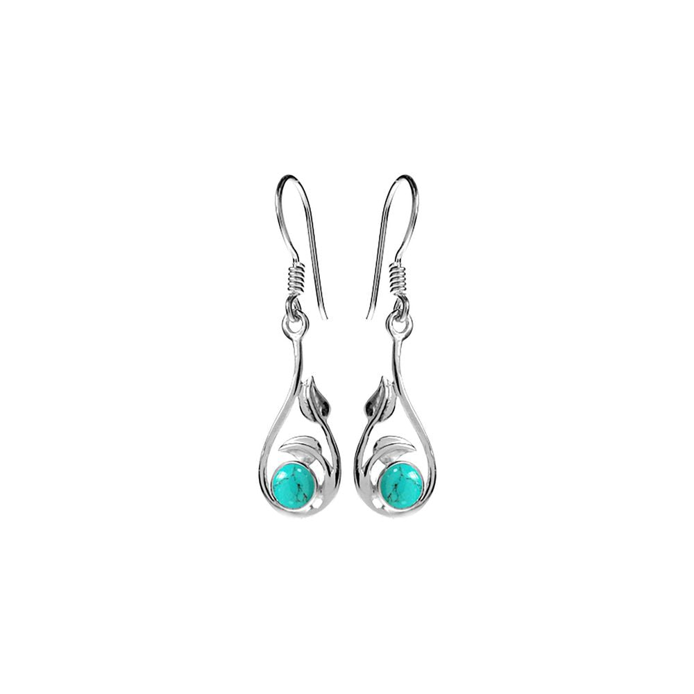 Lola turquoise leaf earrings