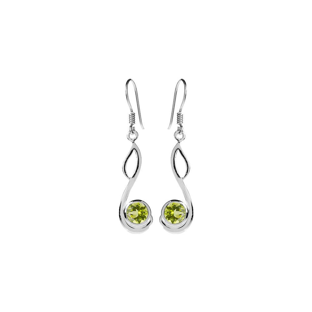 Lola swept loop peridot earrings
