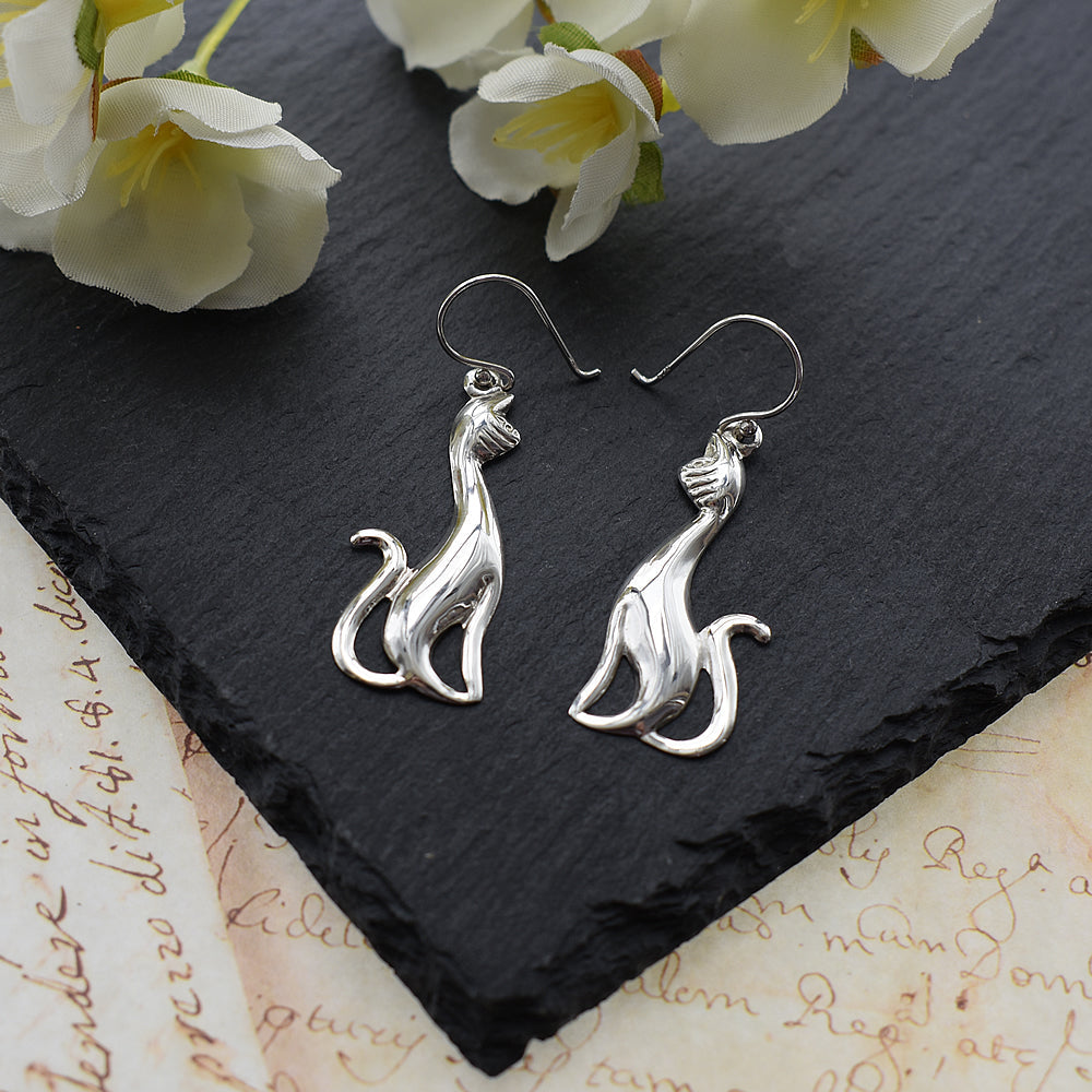 Anya tall cat earrings