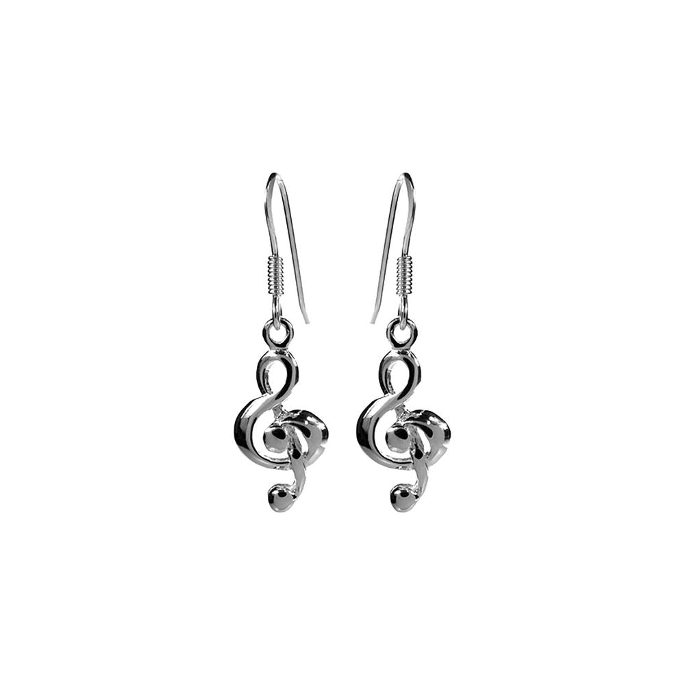 Erica ornate treble clef earrings